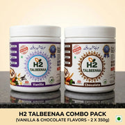 HTWO Talbeena Vanilla + Chocolate Combo - (350g x 2) Pack-Combo-Nahfa Store-HTWO Healthcare