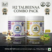 HTWO Talbeena Vanilla + Elaichi Combo (350g x 2) Delight-Combo-Nahfa Store-HTWO Healthcare