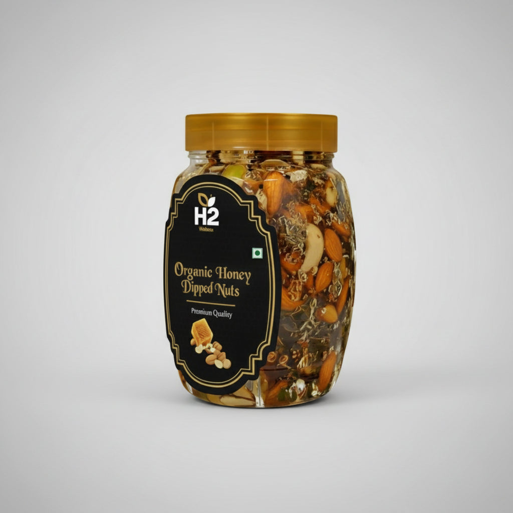Organic Raw Honey Dipped Nuts 500g | Raw Honey Blend-Honey-Nahfa Store-HTWO Healthcare