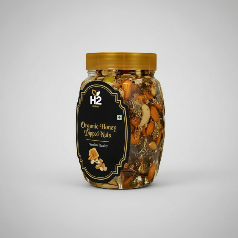 Organic Raw Honey Dipped Nuts 500g | Raw Honey Blend-Honey-Nahfa Store-HTWO Healthcare