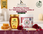 HTWO Multiflora Honey + Talbeena Rose Combo (250g + 350g)-Combo-Nahfa Store-HTWO Healthcare
