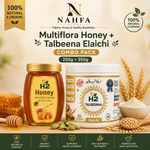 HTWO Multiflora Honey + Talbeena Elaichi Combo (250g + 350g)-Combo-Nahfa Store-HTWO Healthcare